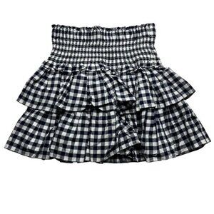Janie and Jack Gingham Ruffle Smocked Waist Skirt Size 10 New With Tags
